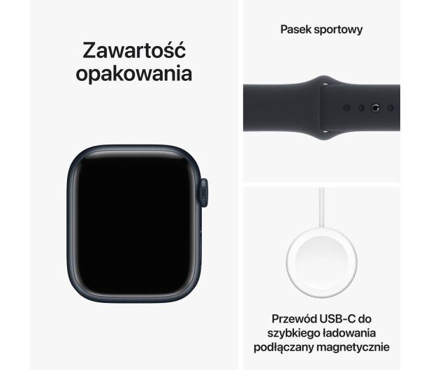 Apple Watch 9 41/Midnight Aluminum/Midnight Sport Band M/L GPS - 1180318 - zdjęcie 11